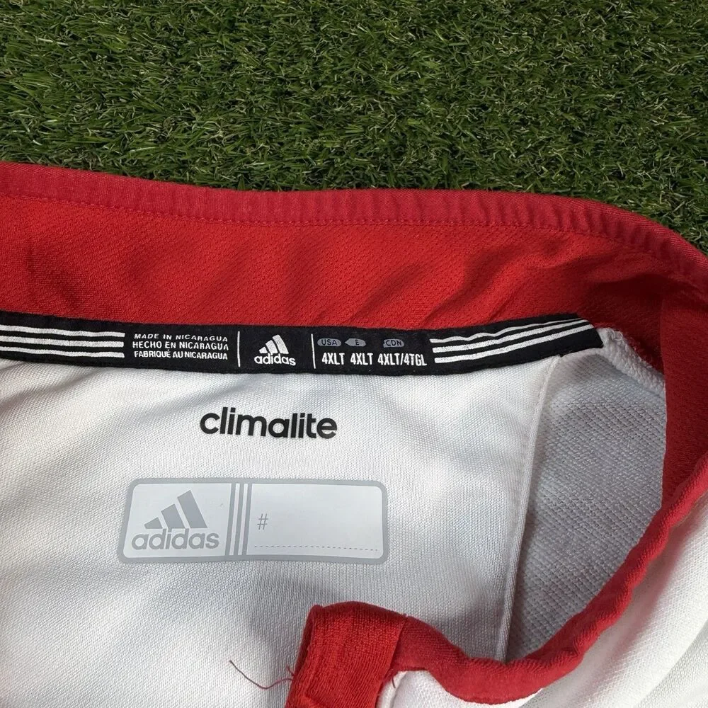 Adidas Miami Ohio RedHawks 1/2 Zip Warm Up Shirt Men’s 4XLT White Climalite Y2K